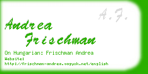 andrea frischman business card